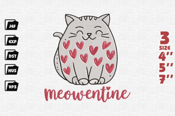 Cute Cat Meowntine Embroidery: A Designer’s Review