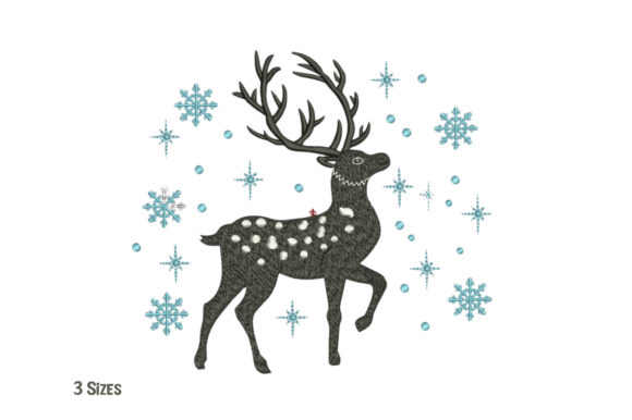 Elegant Winter Deer Embroidery Design Review