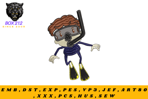 Review: Diver Boy Digital Embroidery Design for Gifts
