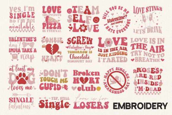 Review: Set 16 Anti-Valentine Embroidery Designs