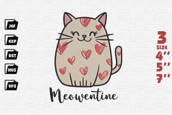 Reviewing Cute Kitty Valentine Embroidery for Gifts